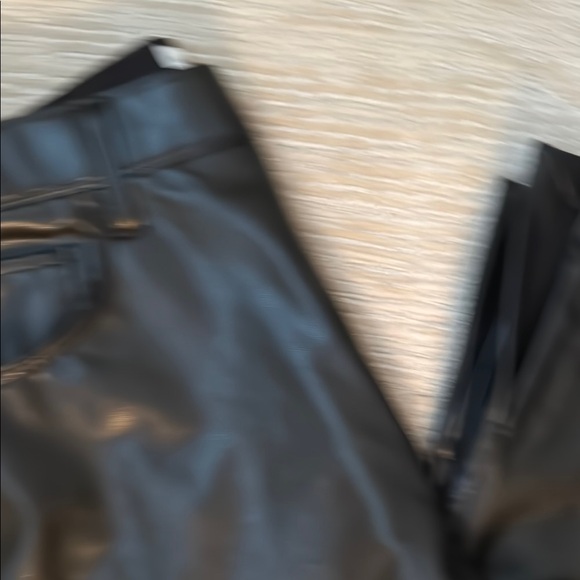 Abercrombie & Fitch Jet Black Leatherette Trousers - Picture 6 of 10